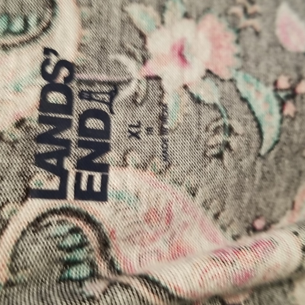 Lands' End Paisley Dress - Pink and Black Sz XL - Picture 4 of 6